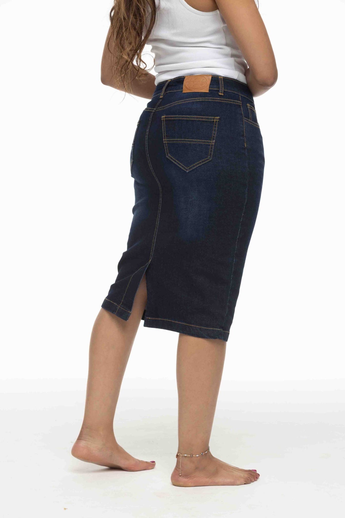 Denim Pencil Skirt