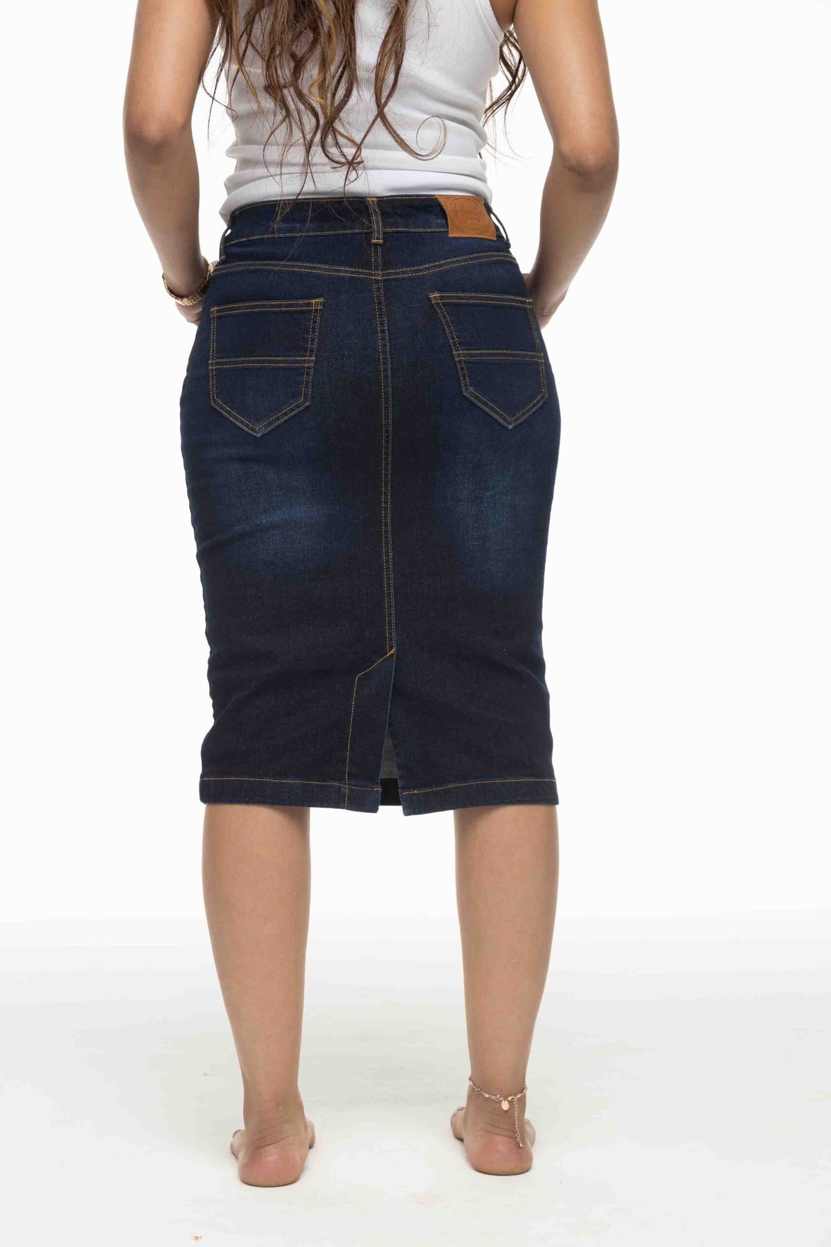 Denim Pencil Skirt