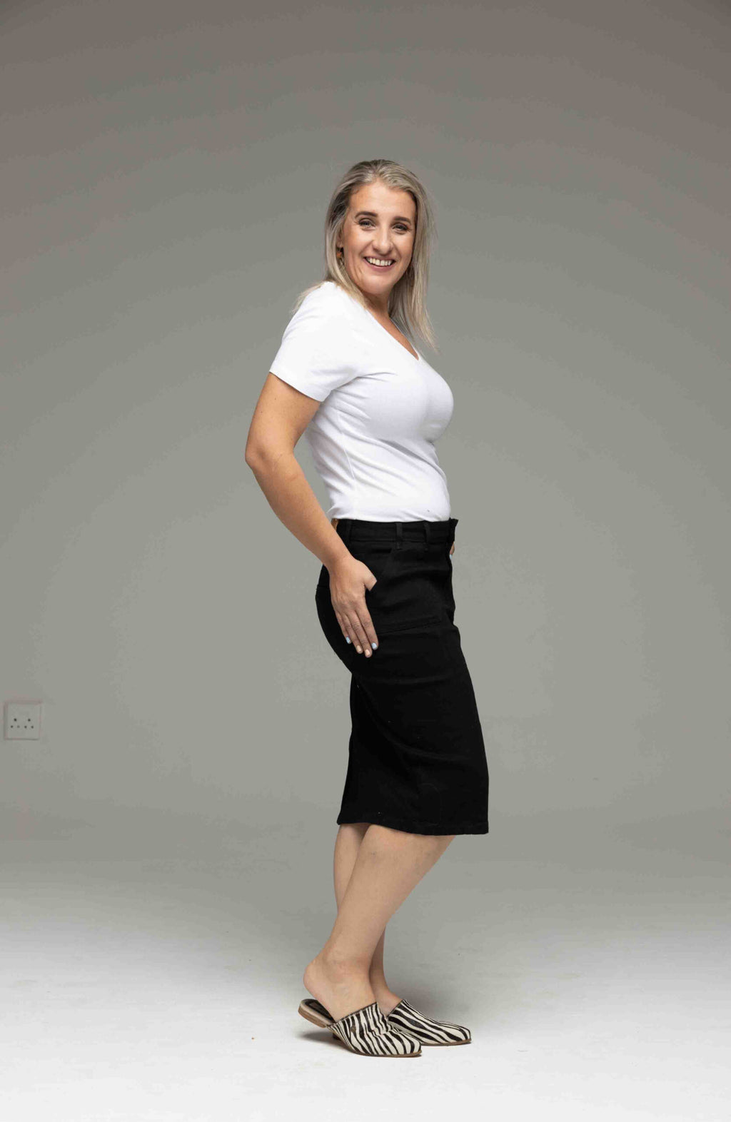 Denim Pencil Skirt