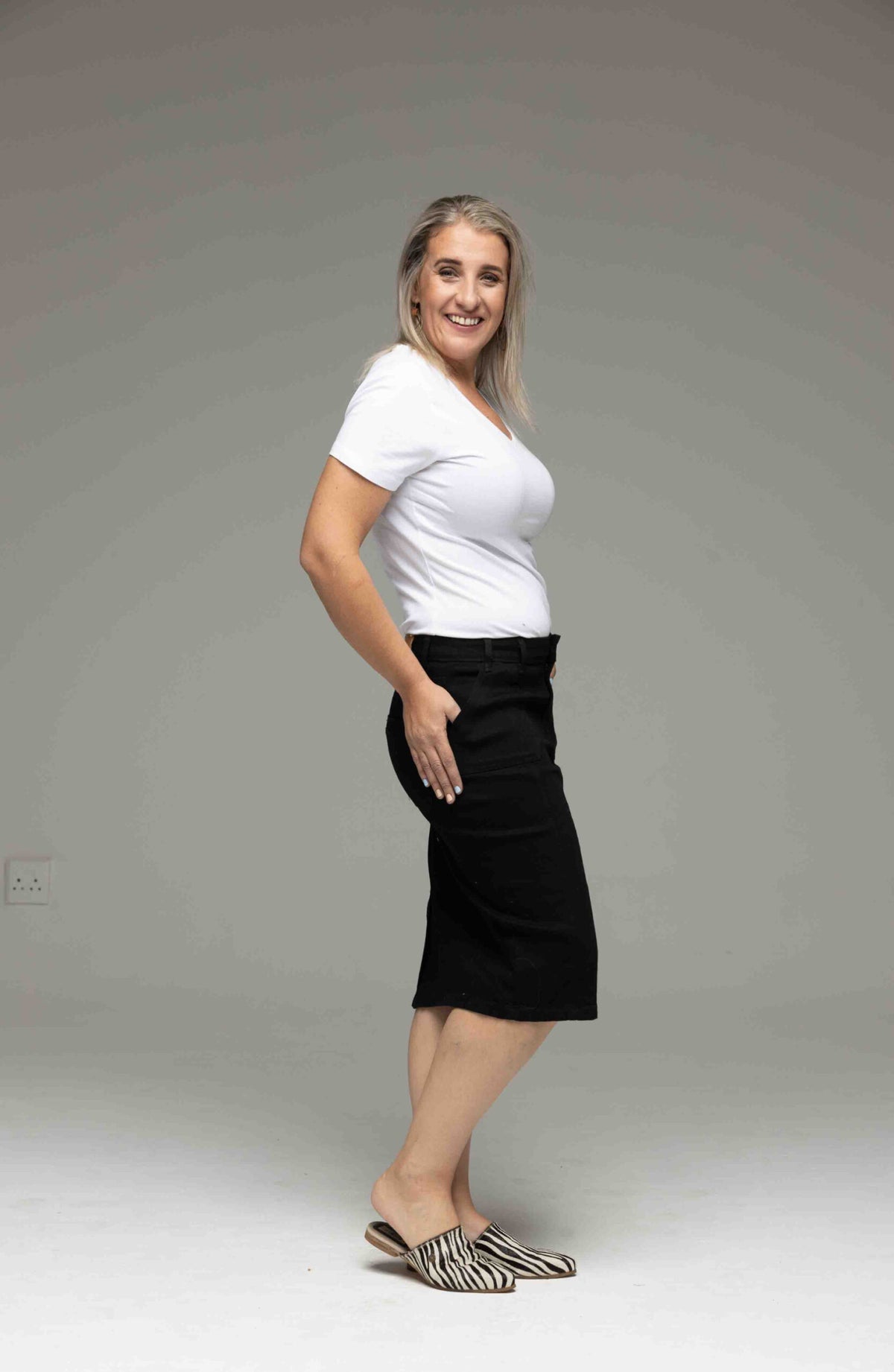Denim Pencil Skirt